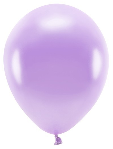100 Eco metallic balloons lilac 26cm