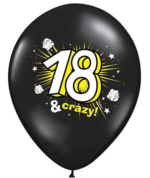 6 ballonnen "18 & gek!" 2