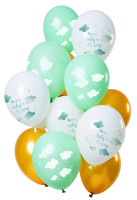 12 globos de látex baby shower unisex