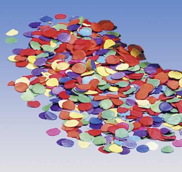 Klassisk farvet papir scatter konfetti 50g
