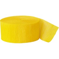 Serpentina de papel crepé Fiesta amarillo 24,6m