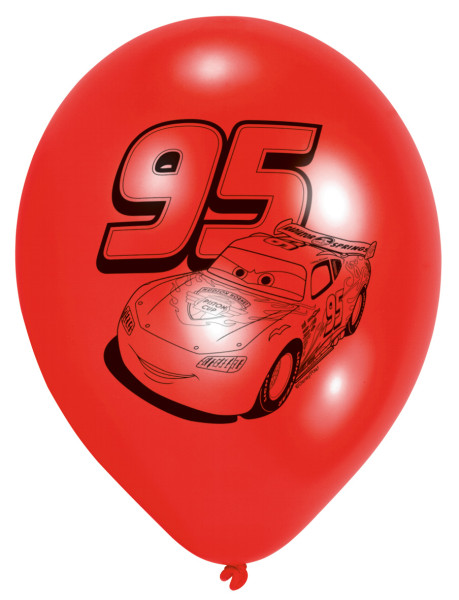6 Cars Lightning McQueen balloons 23 cm