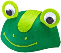 Anteprima: Cappellino in feltro rana verde
