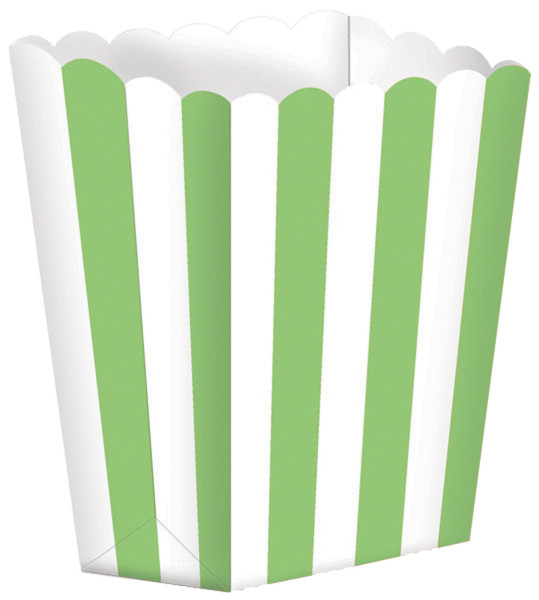 5 candy buffet snack boxes light green