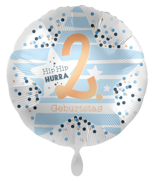 2ème anniversaire ballon aluminium Happy Star 71cm