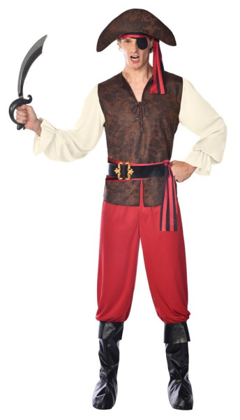 Eenogige Piet piraten kostuum voor mannen