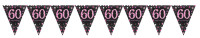 Pink 60th Birthday Wimpelkette 4m