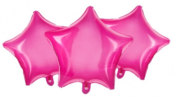Transparenter Sternballon pink 48cm 2