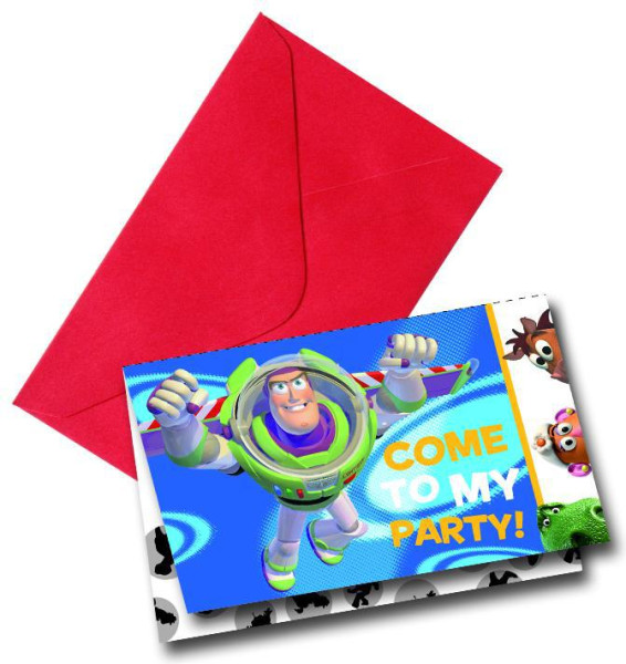 Toy Story Power Einladungskarten 6er Pack