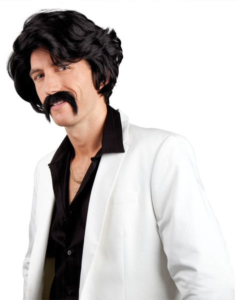 Porno King 70s wig with mustache
