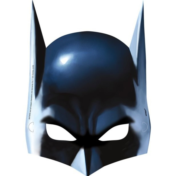 8 Batman Hero cardboard masks 22.8cm