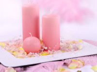 Oversigt: 5 perle kranser Sissi baby pink 1,3 m