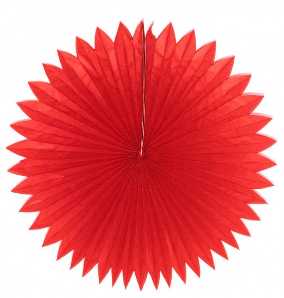 Rosetón decorativo brillante en rojo 75cm