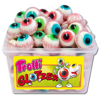 60 yeux de gomme aux fruits Trolli Glotzer 1128g