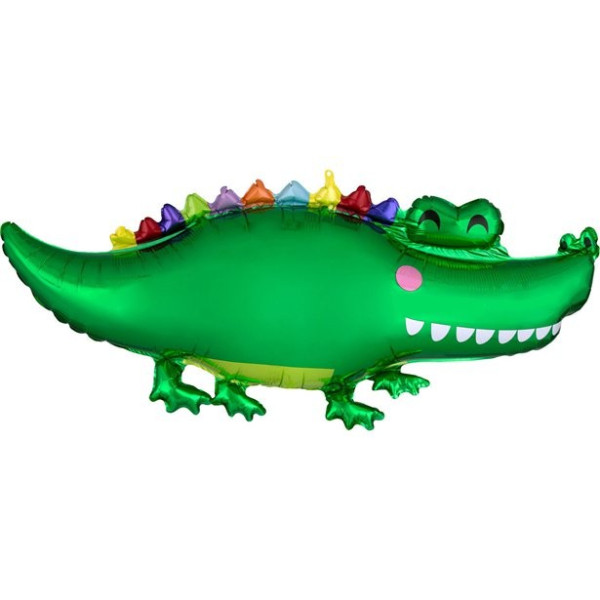 XL folieballong glad krokodil