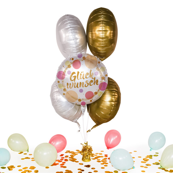Heliumballon in der Box Shiny Dots Glückwunsch