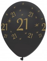 Oversigt: 6 magiske 21. fødselsdagsballoner 30 cm