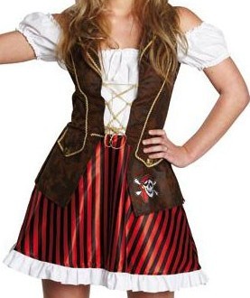 Piratbrud Petunia mini kjole til kvinder