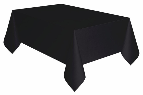 Schwarze Tischdecke abwischbar 2,74m x 1,37m