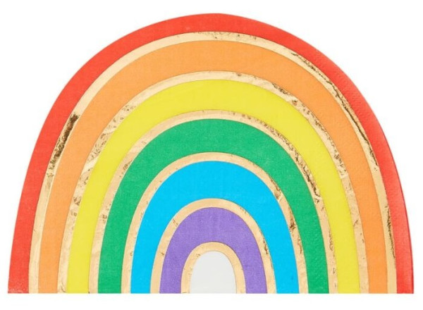16 servilletas arcoíris de 11,5 x 16,5 cm