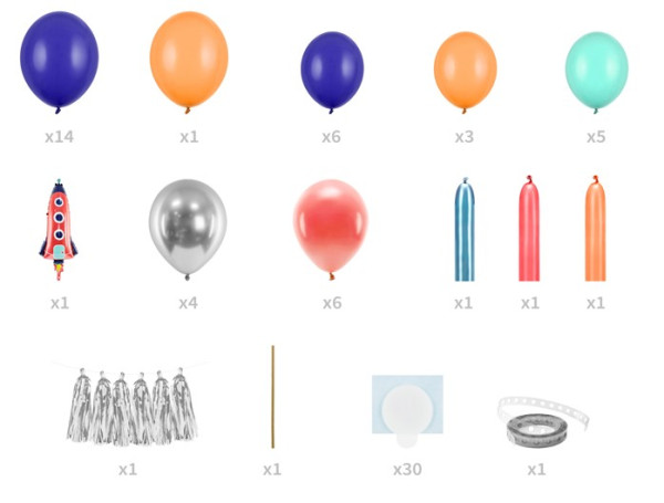 Set di decorazioni per ghirlande di palloncini dell'universo