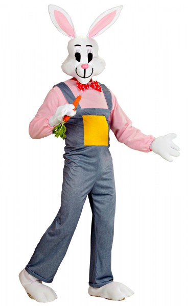 Funny bunny in dungarees costume 3