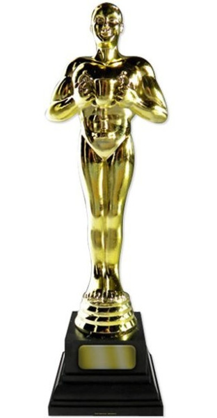 Golden Oscar statue cardboard display 1.82m