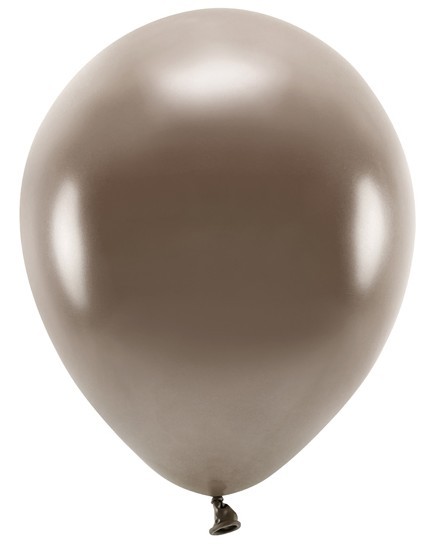 100 ballons éco métalliques marron 26cm