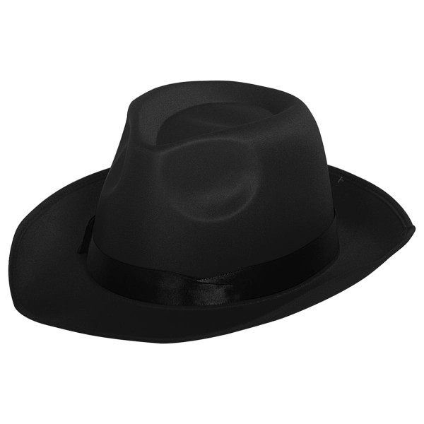 Crook hoed in zwart
