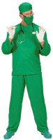 Grünes Chirurg Herren Kostüm