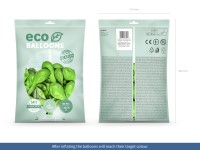Preview: 100 Eco metallic balloons light green 26cm