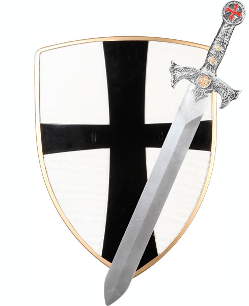 Épée de chevalier avec bouclier protecteur