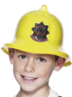 Casco de bomberos amarillo para niños