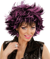80s wig in purple-black