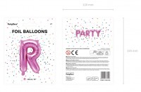 Preview: Foil balloon R fuchsia 35cm