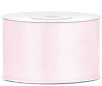25m satin ribbon, powder pink, 38mm wide