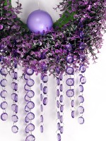 Preview: Crystal bead hanger dark purple 1m