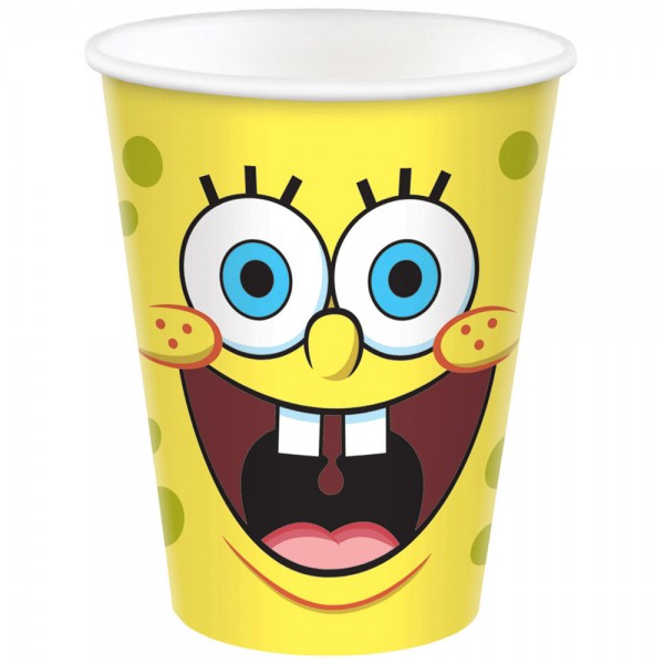 8 tasses de fête Spongebob 266 ml