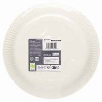 Aperçu: 8 assiettes en carton Marshmallow Eco 23cm