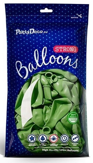 100 Partystar metallic Ballons apfelgrün 23cm