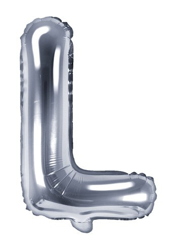 Folieballon L zilver 35 cm