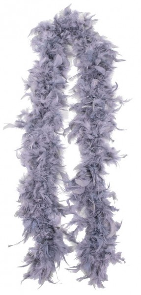 Silver feather boa Hollywood 1.8m