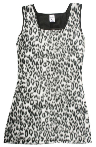 Leopard women's dress silver 3