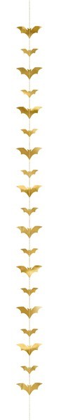 Be Scary bat garland gold 1.5m