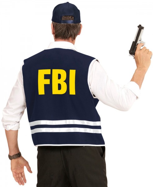 Unisex FBI-väst & mössa mörkblå 4