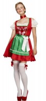 Christmas dirndl costume in red-green