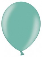 Preview: 50 Partystar metallic balloons aquamarine 23cm