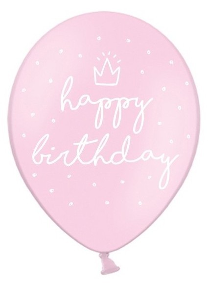 50 Min fødselsdag balloner pink 30 cm