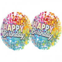 Vorschau: Happy Birthday Heliumflasche mit Ballons