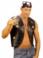 Rockstar rivet vest in leather look